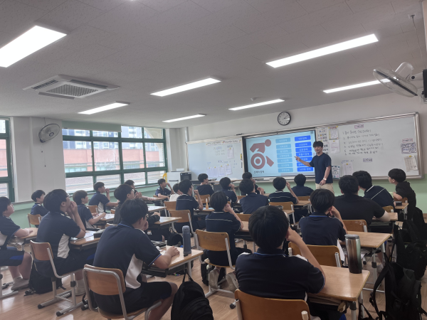 안남중학교 요청, 장애인식개선 교육 강의 진행