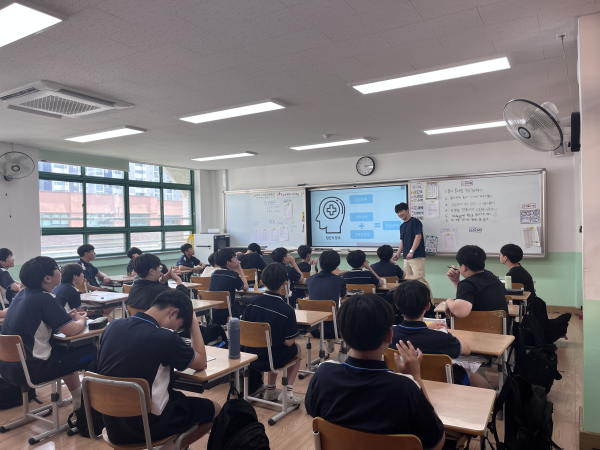 안남중학교 요청, 장애인식개선 교육 강의 진행