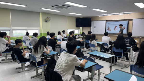 구암고등학교 요청, 장애인식개선 교육 강의 진행